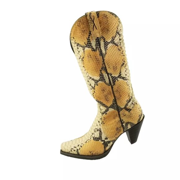 Twisted X Women's  Simulated Snake Skin Cowboy Western Boots Size 7.5B - Picture 5 of 16